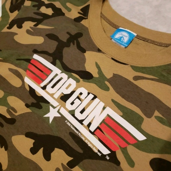 Vintage Y2K Top Gun Army T Shirt - Picture 2 of 4